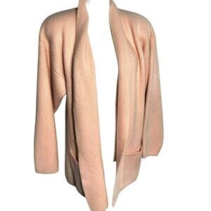 SIDEFFECTS Women's Medium Vintage Pink Lambswool Angora Knit Cardigan Sweater‎